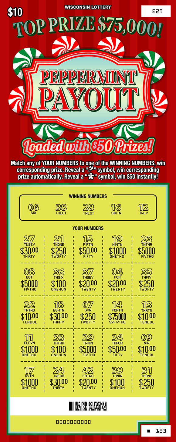 PEPPERMINT PAYOUT (2721) | Wisconsin Lottery